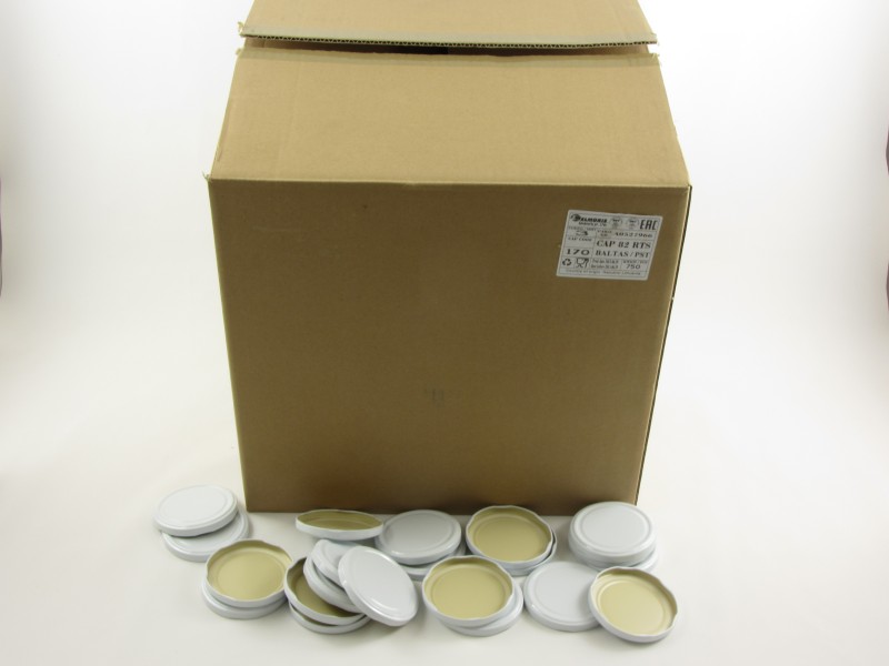 Befőttes üveg tető 82 mm - fehér (700 db-os)