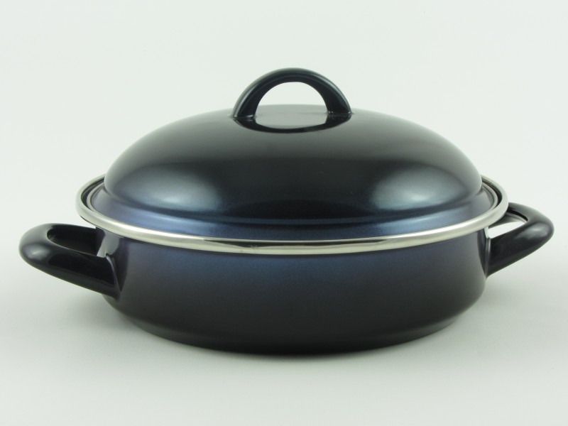 Bonyhádi teflonos sütőtál fedővel 28 cm 3,25 liter - Elit kék