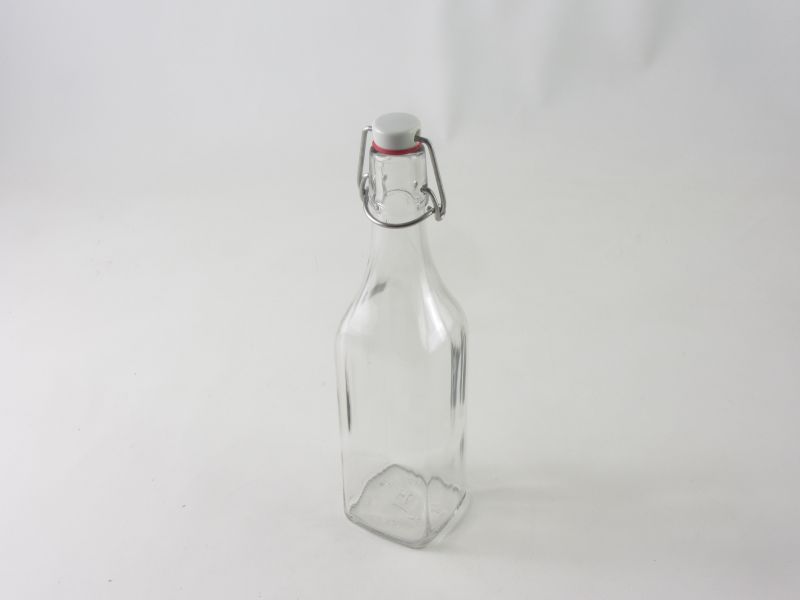 Csatos pálinkás üveg 0,5 liter - szögletes - myRex