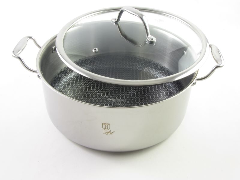 Eterna bevonatos indukciós lábas fedővel 6,1 liter 28 cm Berlinger Haus