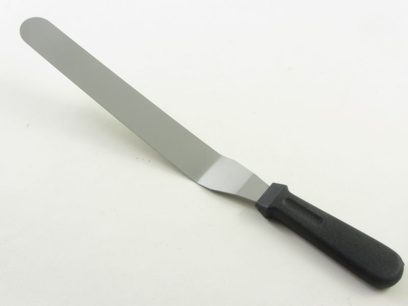 Hajlított fém kenőkés - cukrász spatula 36 cm