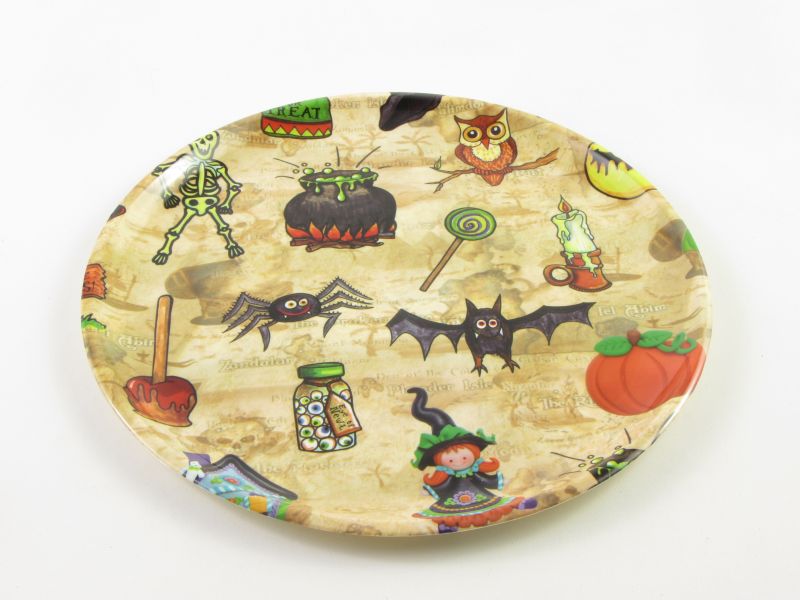 Halloween kerek melamin tálca