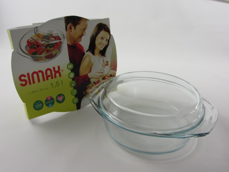 Jénai kerek tál fedővel 1,5 liter - Simax