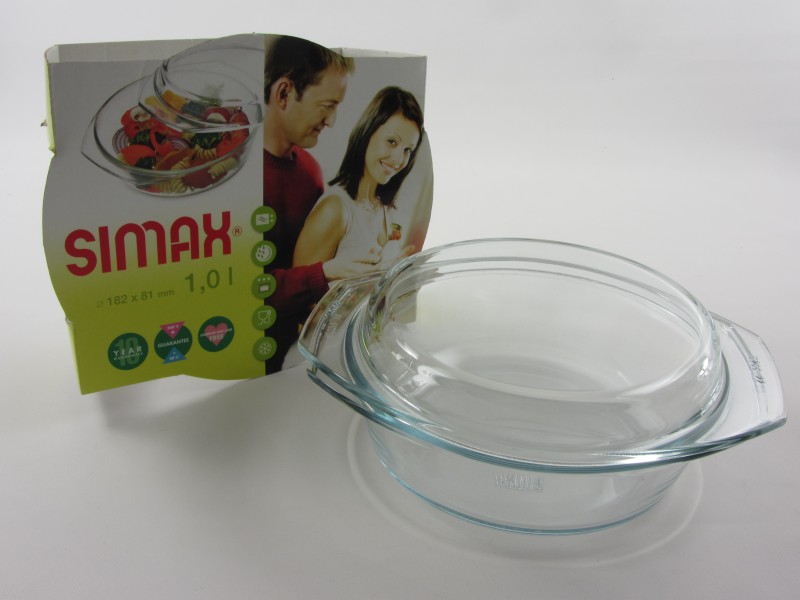 Jénai kerek tál fedővel 1 liter - Simax