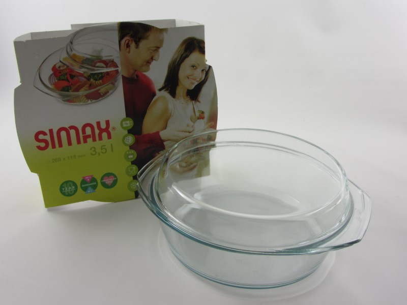 Jénai kerek tál fedővel 3,5 liter - Simax