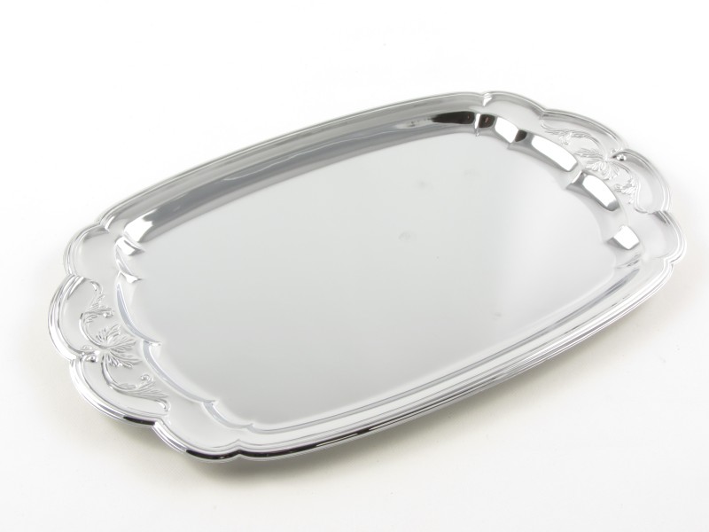 Krómozott ovál tálca 35x22,3 cm - 661B