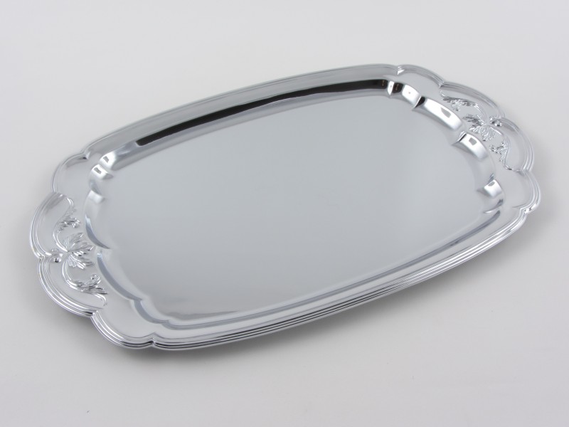 Krómozott ovál tálca 44,5x27,5 cm - 661A