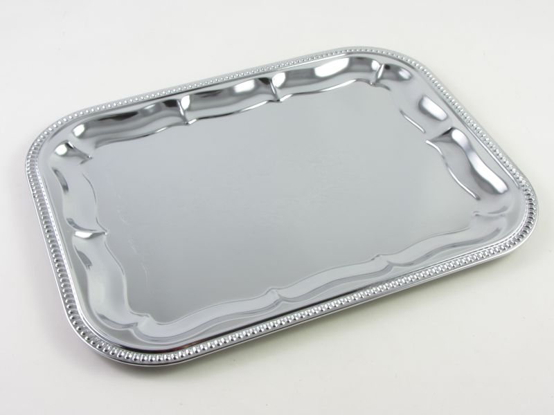 Krómozott szögletes tálca 41x31 cm - Banquet