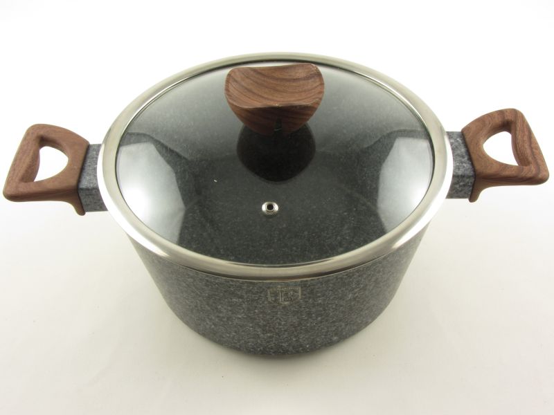 Márvány bevonatos indukciós magas lábas fedővel 4,1 liter 24 cm - Berlinger Haus Forest