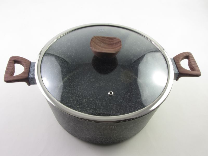 Márvány bevonatos indukciós magas lábas fedővel 8 liter 30 cm - Berlinger Haus Forest