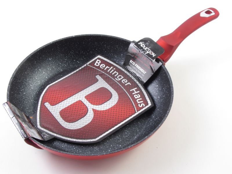 Márvány bevonatos indukciós serpenyő 28 cm - Berlinger Haus Burgundy