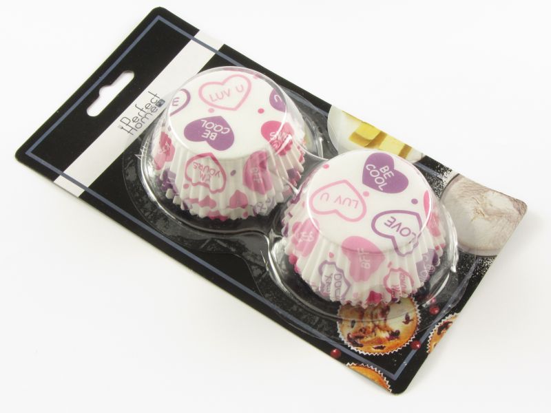 Muffin papír szívecskés (100 db-os)