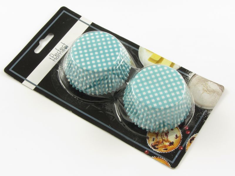 Muffin papír zöld-fehér kockás (100 db-os)
