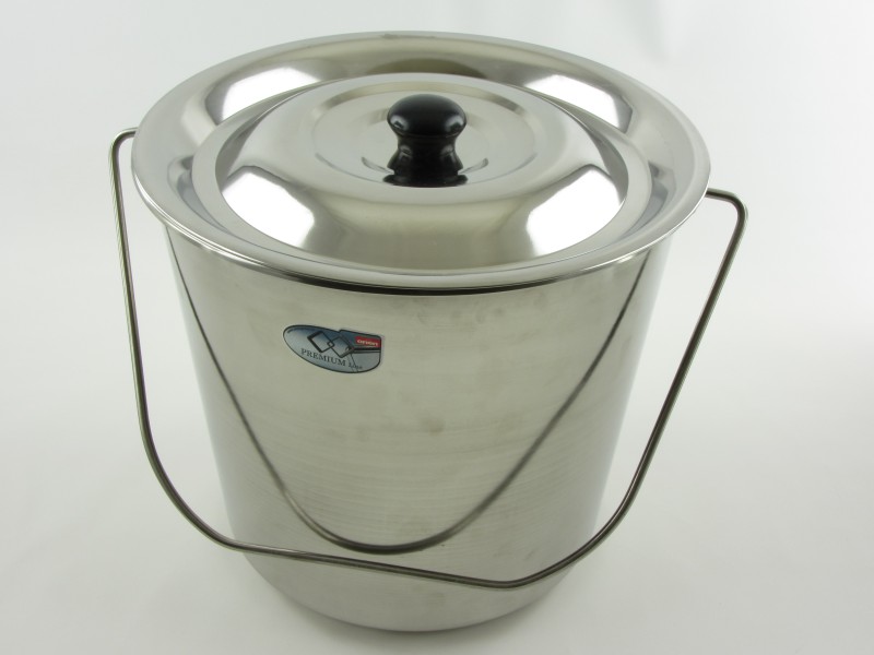 Rozsdamentes vödör fedővel 14 liter - Orion