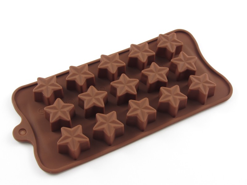 Szilikon bonbon - csoki forma 15 részes - csillag alakú