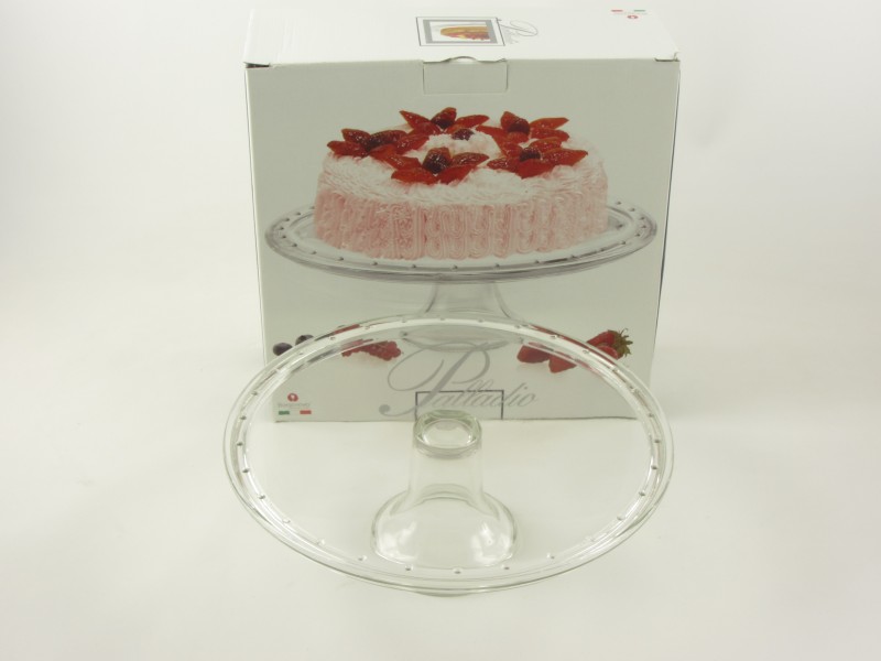 Talpas üveg tortatál - 31 cm- Borgonovo Palladio