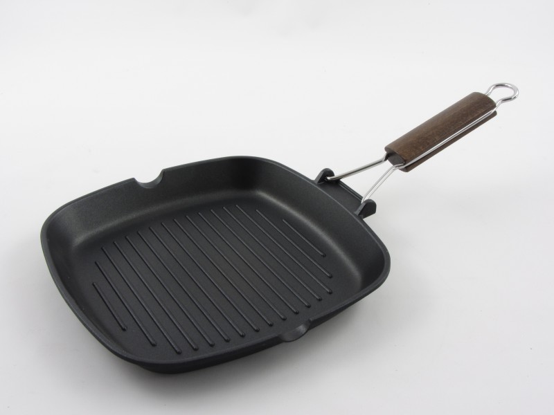 Teflonos öntvény grill serpenyő 26x26 cm