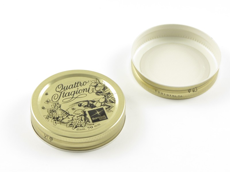 Tető Quattro Stagioni befőttes üveghez 70 mm - (2 db-os) - Bormioli Rocco