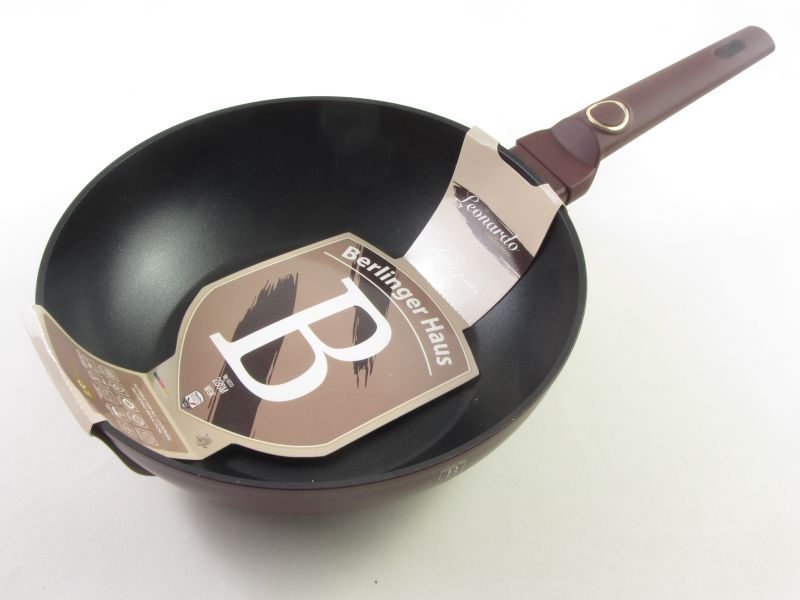 Titán bevonatos indukciós wok serpenyő 28 cm - Berlinger Haus Leonardo