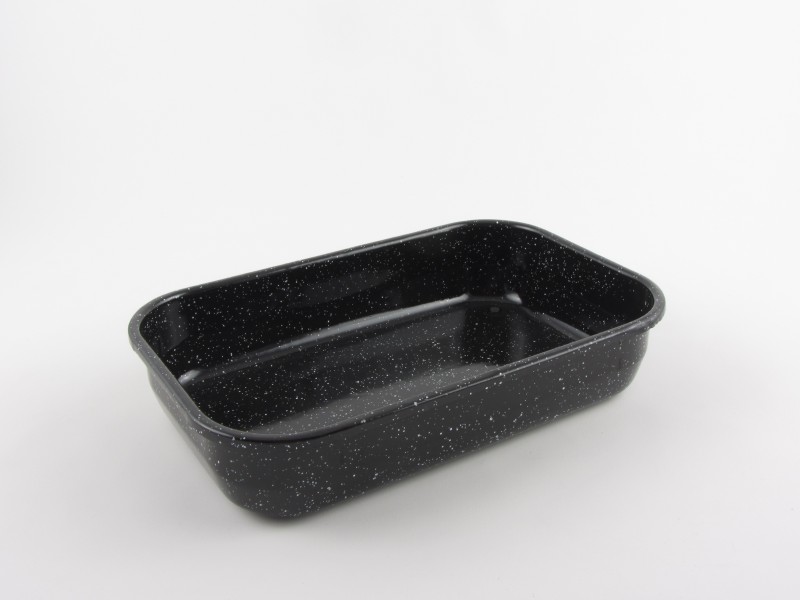 Zománcozott mély tepsi 34x22 cm - román